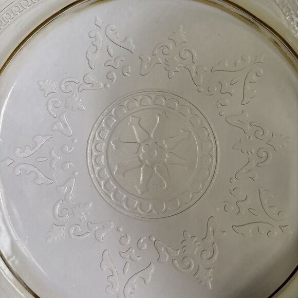 Vintage Federal Glass Madrid Platter Granny Yellow Depression Plate 11” Cottage - Picture 2 of 5